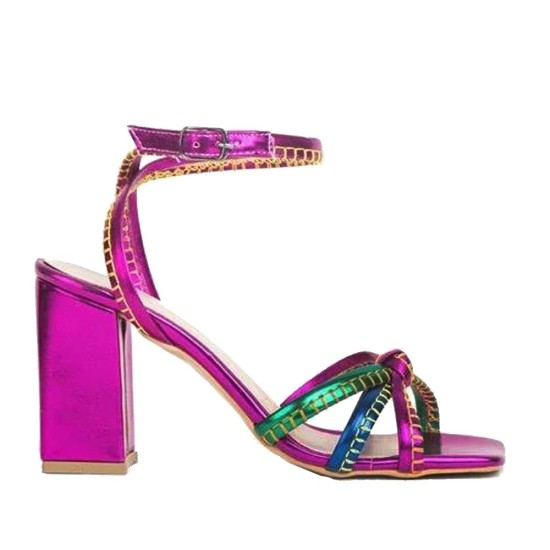 Ziggo 1758 Metalik Topuklu Kadın Ayakkabı