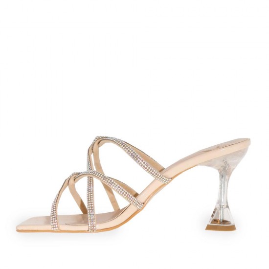 Ziggo 2611 Taşlı Topuklu Kadın Terlik 
