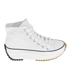 Çizgi 7655 Kalın Taban Keten Kadın Spor Ayakkabı