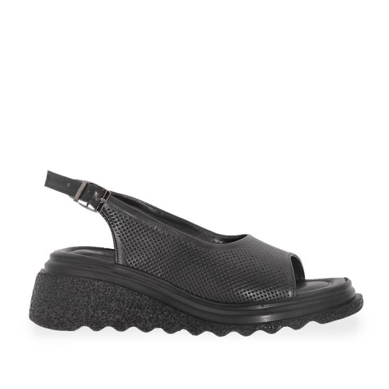 Ziggo 1011 Dolgu Topuk Kadın Sandalet